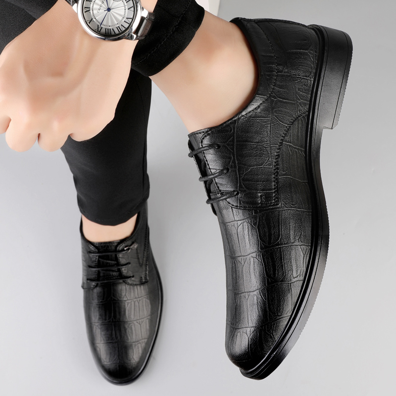 Formal Men Daily Wear Footwear - รองเท้าหนังแท้สำหรับผู้ชาย สไตล์ทางการและลำลอง ไซส์ใหญ่ EUR 37-48 สำหรับใส่ทำงานในออฟฟิศ