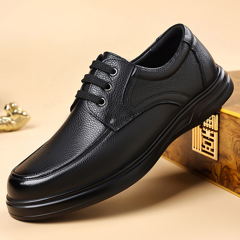 Formal Men Daily Wear Footwear - รองเท้าหนังผู้ชายแบบผูกเชือก รองเท้าอ็อกซ์ฟอร์ด พื้นกันลื่น รองเท้าทางการ ระบายอากาศได้ดี สวมใส่สบาย