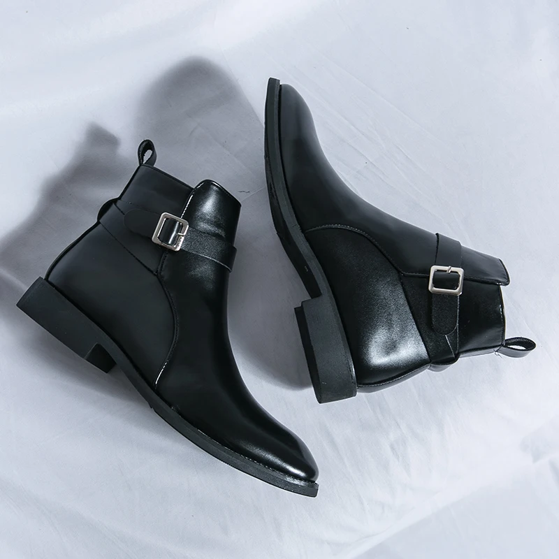 แฟชั่นผู้ชายชี้รองเท้าหนังอังก - Men Formal Wear With Boots บทวิจารณ์และราคา