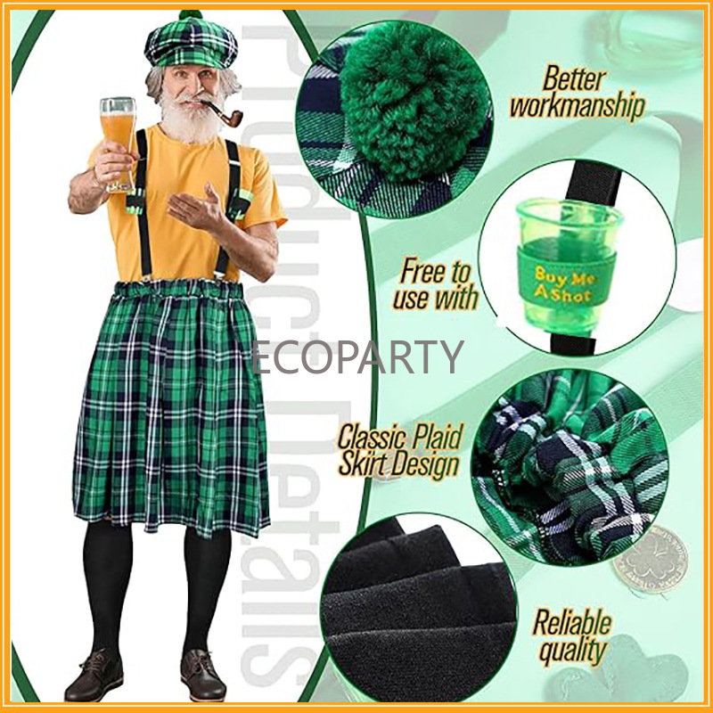 ชุดคอสตูมวันเซนต์แพทริก ชุดลาย - Sock Garter Men บทวิจารณ์และราคา