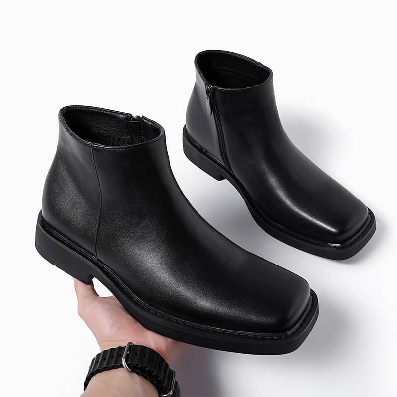 รองเท้า Casual Leather สำหรับบ - Men Formal Wear With Boots บทวิจารณ์และราคา