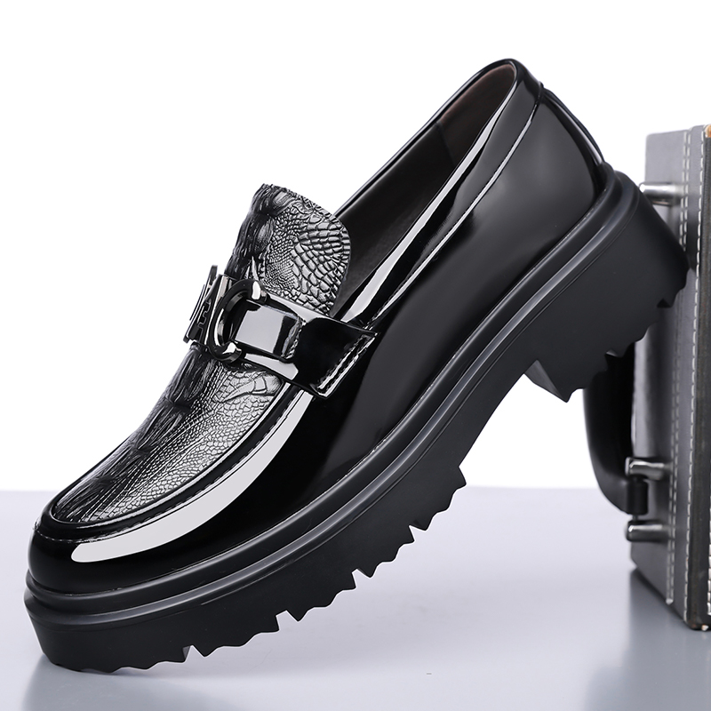 รองเท้าหนังผู้ชายสไตล์อังกฤษสำ - Formal Men Daily Wear Footwear บทวิจารณ์และราคา