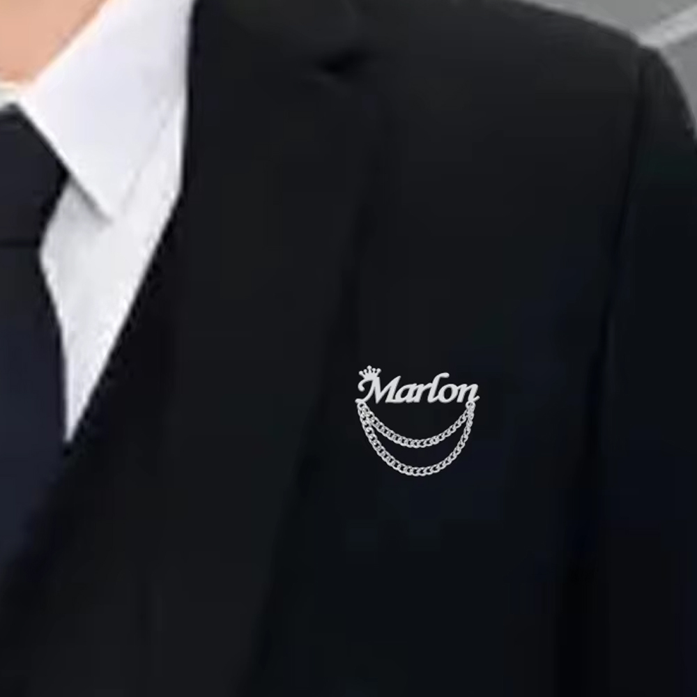 เข็มกลัดชื่อสั่งทำพิเศษ รูปมงก - Tuxedo Lapel Pin บทวิจารณ์และราคา