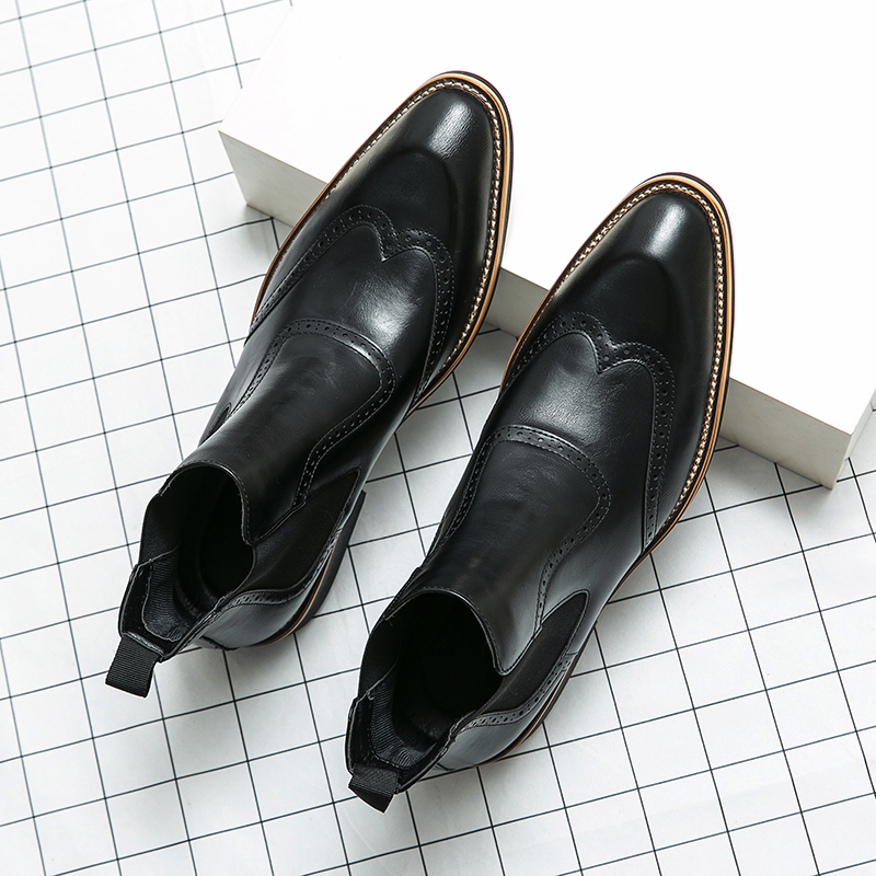 รองเท้าบูทเชลซีแฟชั่นผู้ชายสไต - Men Formal Wear With Boots บทวิจารณ์และราคา