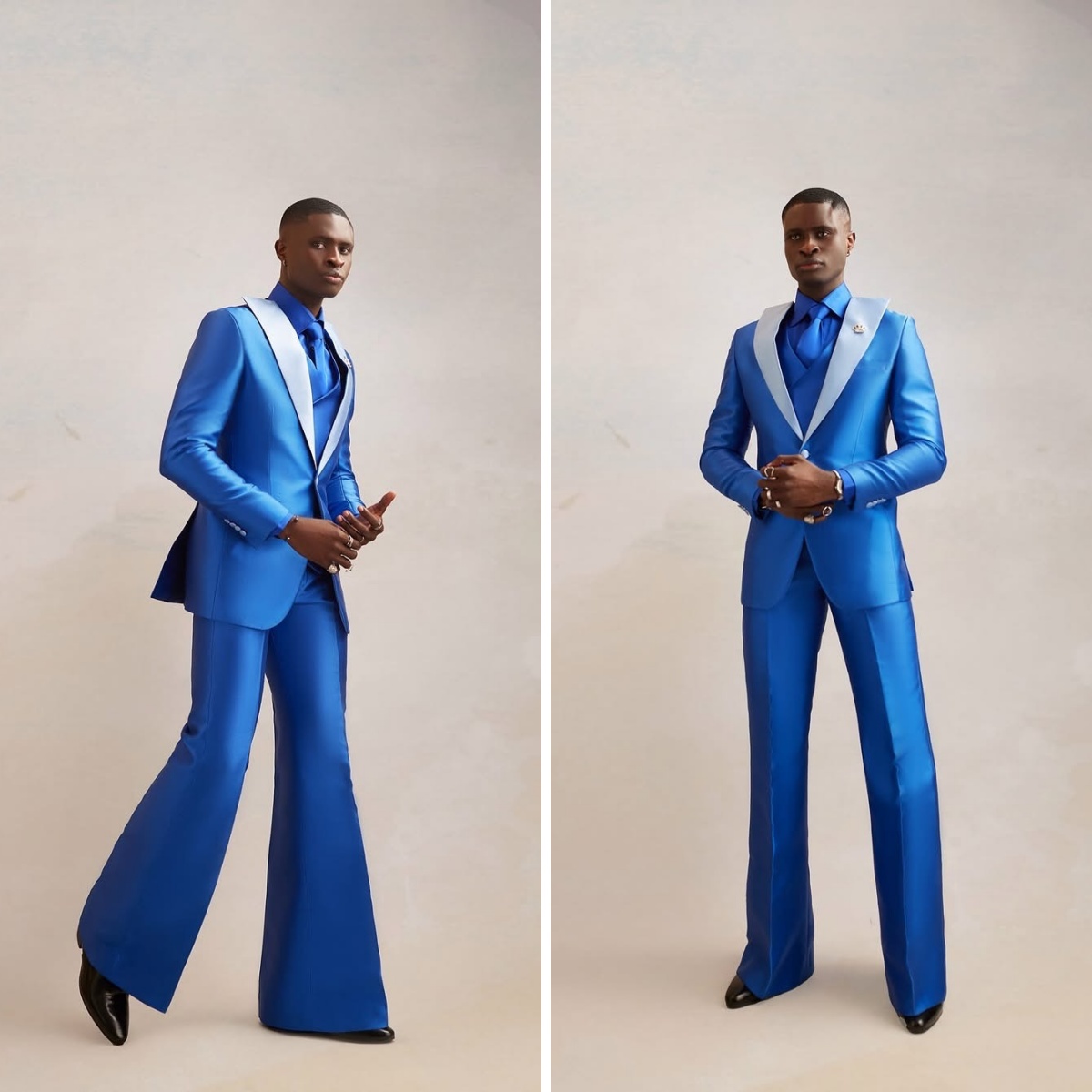 ชุดสูทผู้ชายผ้าซาติน 3 ชิ้น เส - Men Formal Wear Modern บทวิจารณ์และราคา