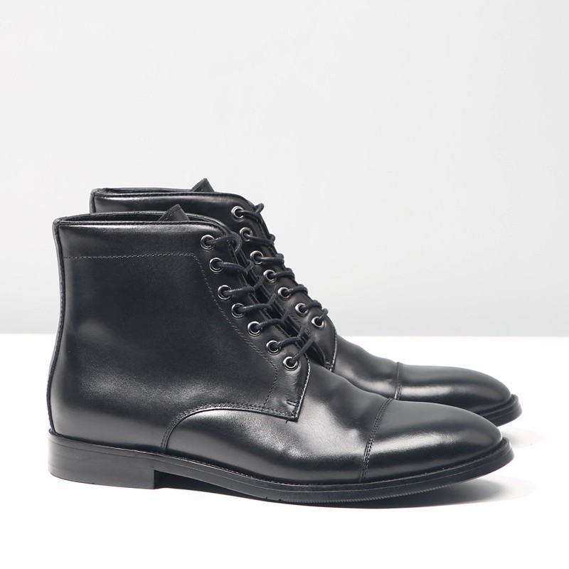 รองเท้าบูทหุ้มข้อหนังแท้ทำมือส - Men Formal Wear With Boots บทวิจารณ์และราคา