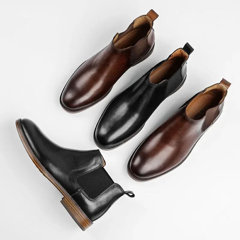 ผู้ชายธุรกิจแฟชั่นรองเท้าหนังแ - Men Formal Wear With Boots บทวิจารณ์และราคา
